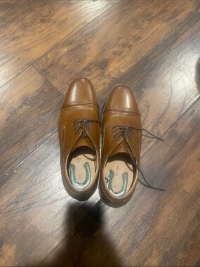 Nunn Bush Tan Leather Cap-Toe Derby Shoes
